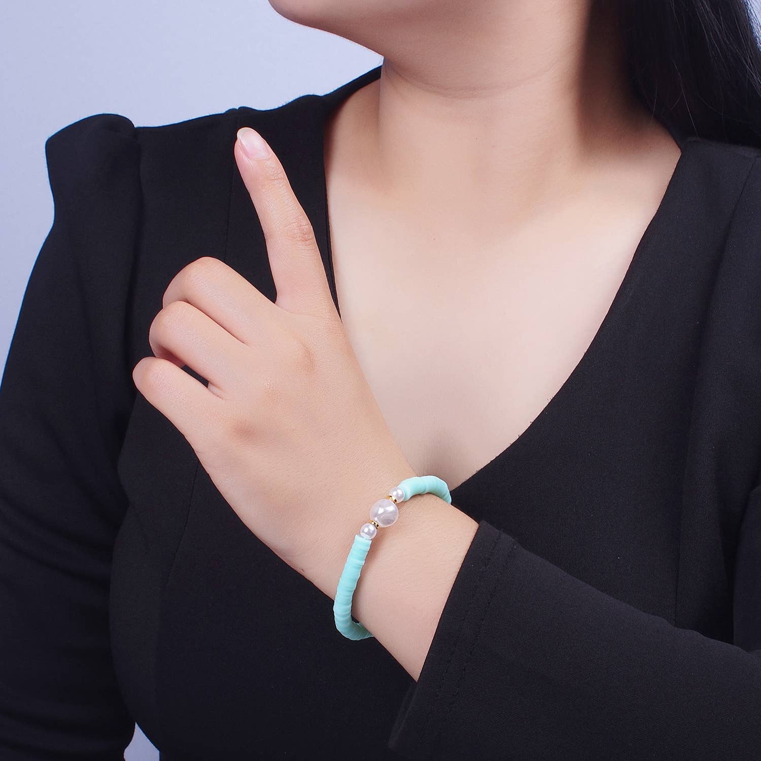 Aim Eternal - Wholesale Beaded Bracelet - Colorful Surfer Bracelet Heishi Pearl Handmade Beads brct1281