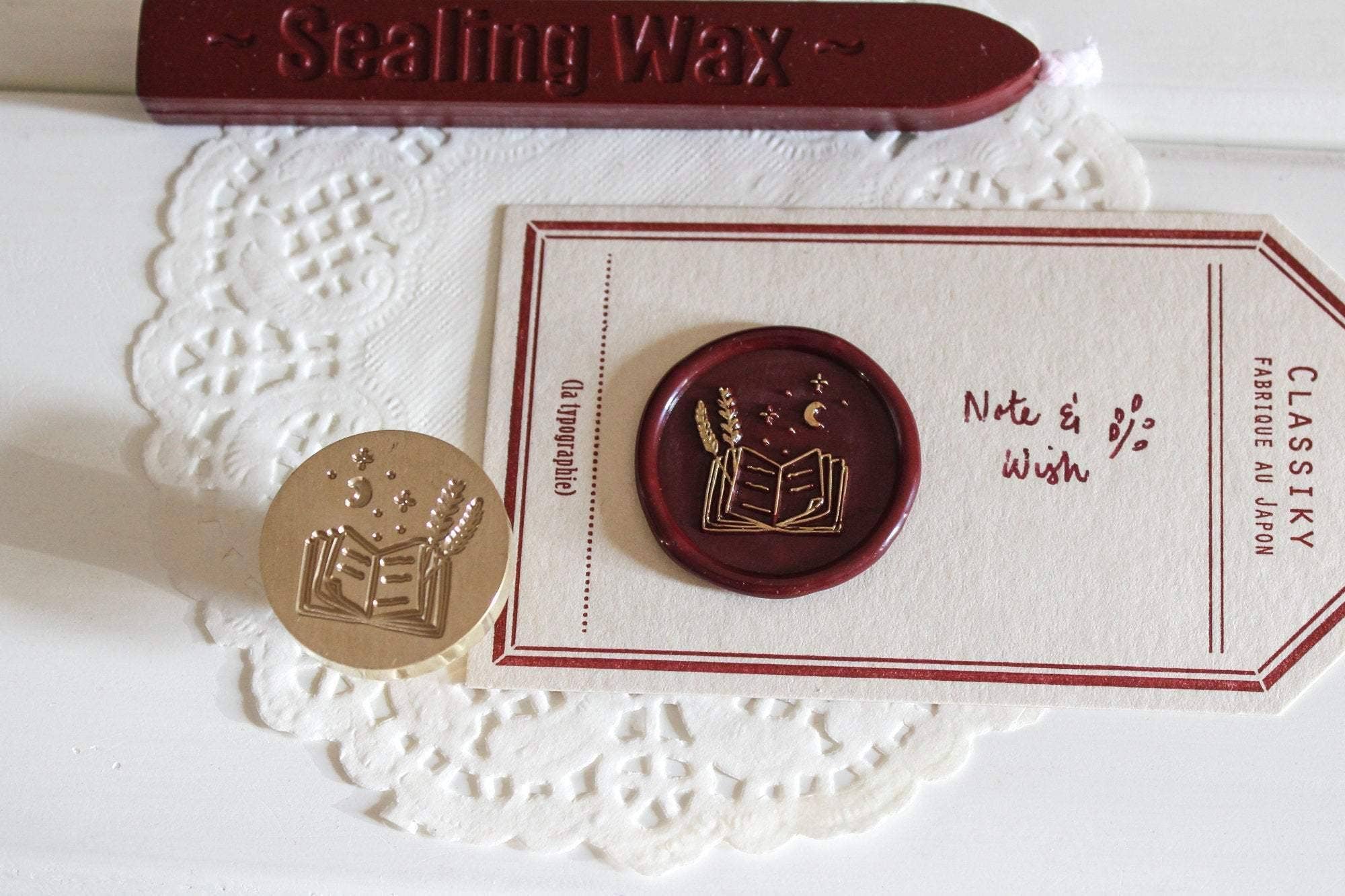 Note & Wish - Wholesale Decoratieve stempel - Book of Dreams zegelstempel voor wax0