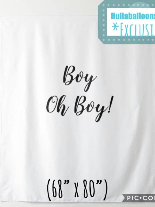 Boy Oh Boy Backdrop | Oh Boy Baby Shower Backdrop for wholesale by Hullaballoons