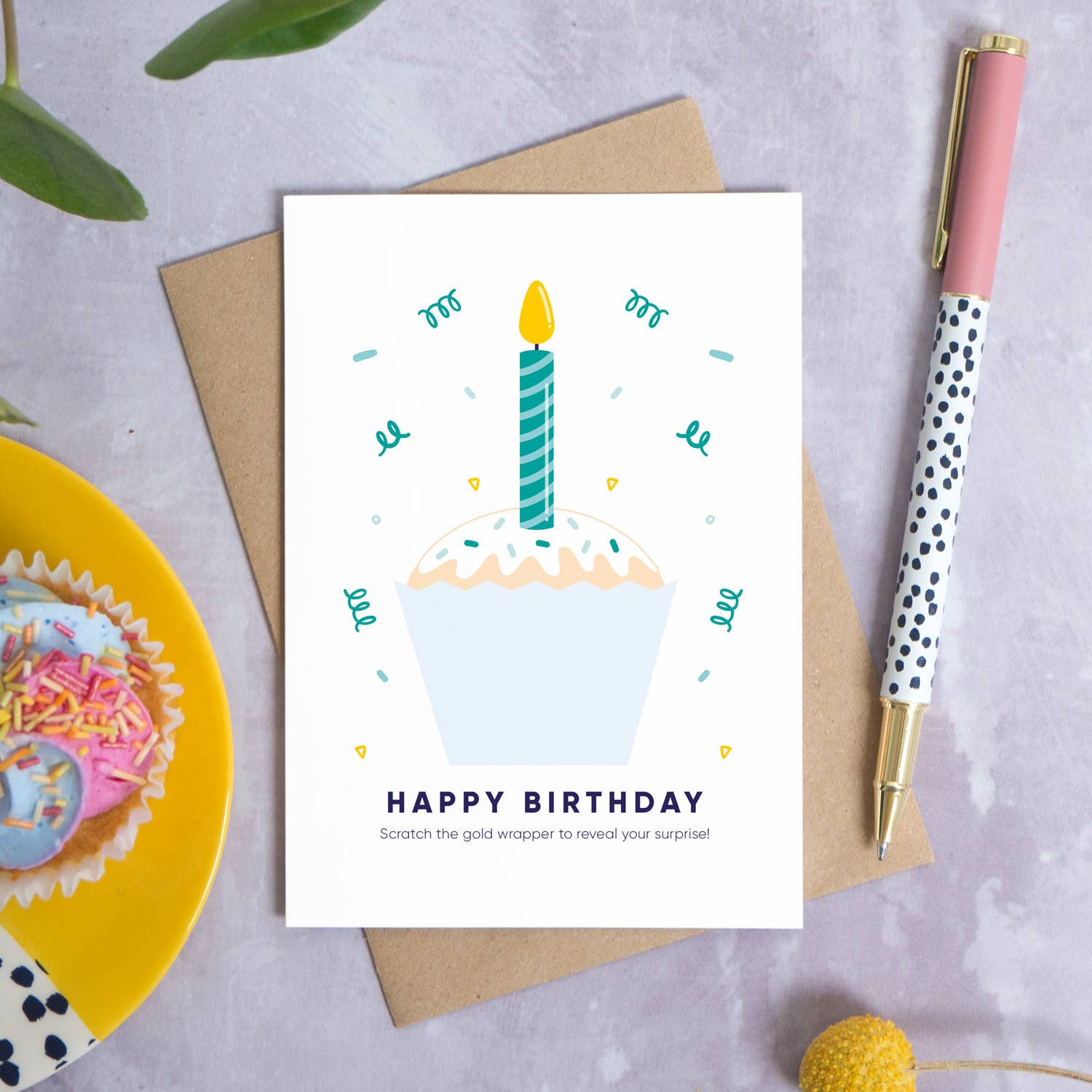 Joanne Hawker – wholesale Birthday card – Birthday Cake Scratch Card0