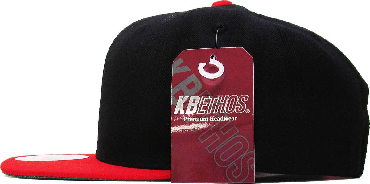 KBETHOS - Wholesale Flat Brim Cap - Men's - Wool Blend Snapback7