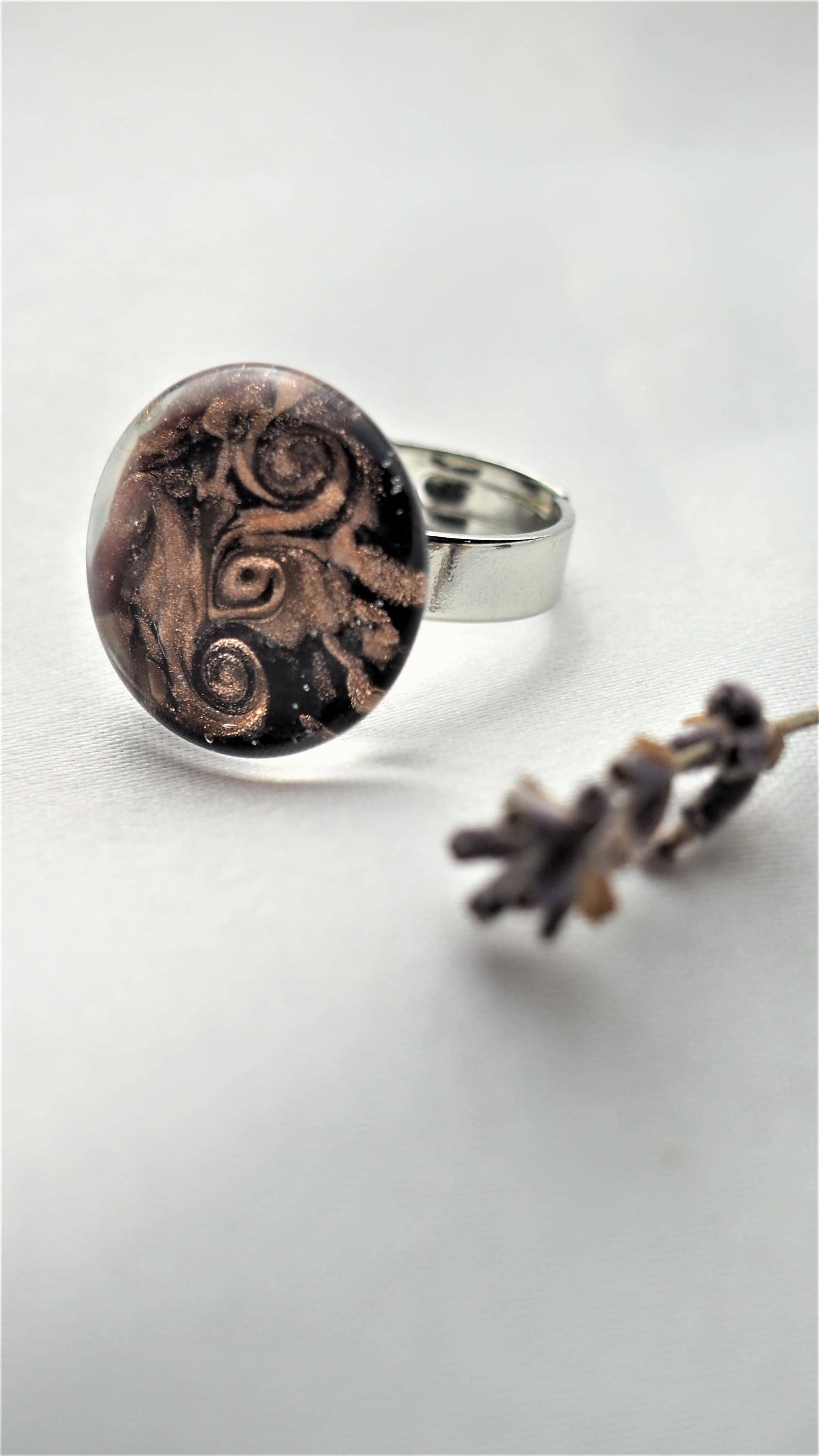 Drusilya Glass Art - Wholesale Cocktail/Statement Ring - Botein Ring Handmade Murano Glass Jewelry Lampworking1