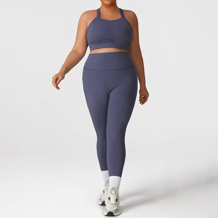 Sodalemon - Wholesale Activewear Set - Women's - Women's Plus Size Quick-Dry High-Stretch Tight Yoga Set2