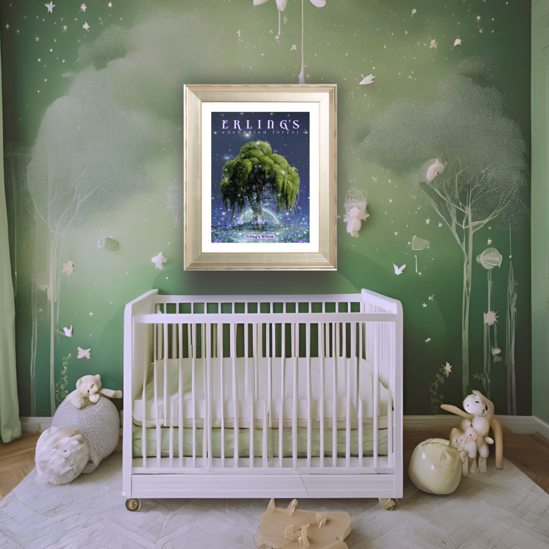 Erling's Enchanted Forest – wholesale Väggdekor - Barn och baby – Erlings förtrollade skog - TWILIGHT Inramad tryck4