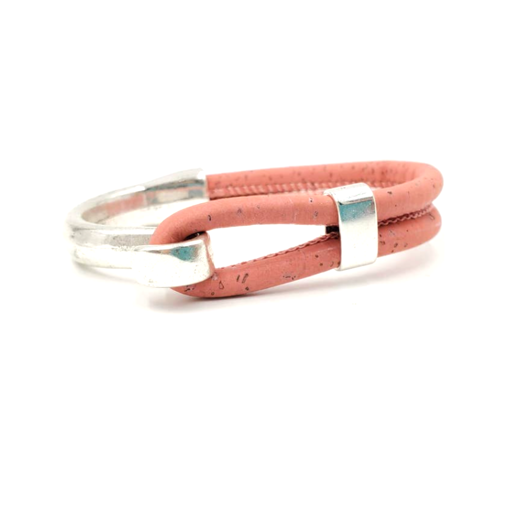 Gem Lounge Jewelry - Wholesale Bangle Bracelet - Pick Your Color: Cork Silver Side Hook Bracelet11