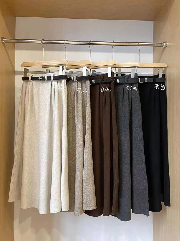 Marayn – wholesale Skirt – Women’s – Chic Korean Knit Midi Skirt HighWaisted Slimming ALine4