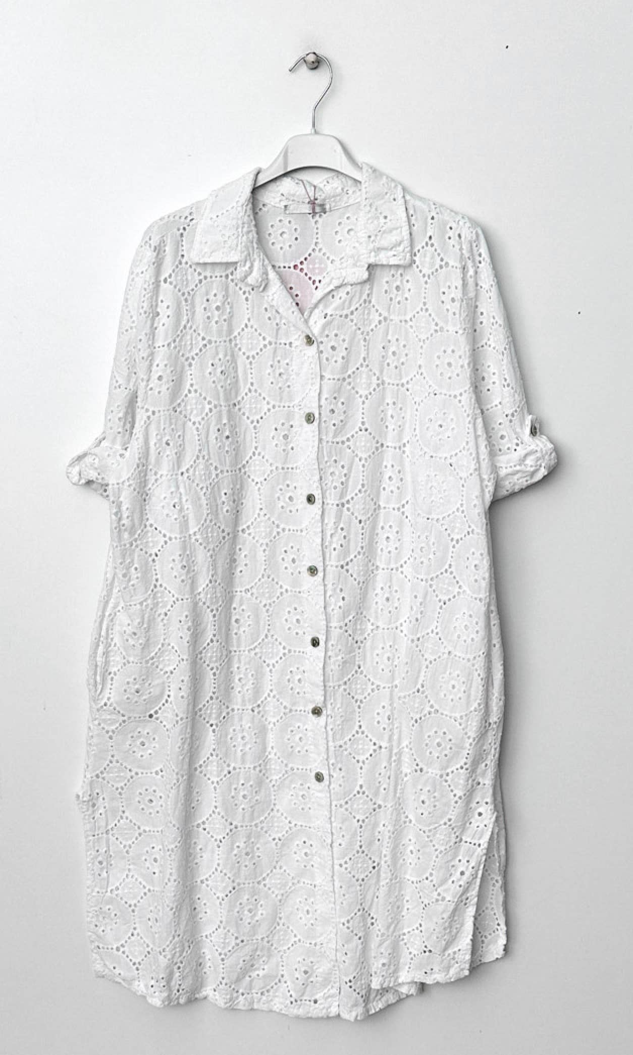 Happy look - Wholesale Dress - Women's - English embroidery shirt dress 7