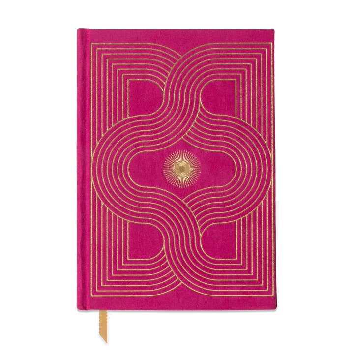 Suedette Hardcover Radiant Journal - Fuchsia for wholesale by Designworks Collective