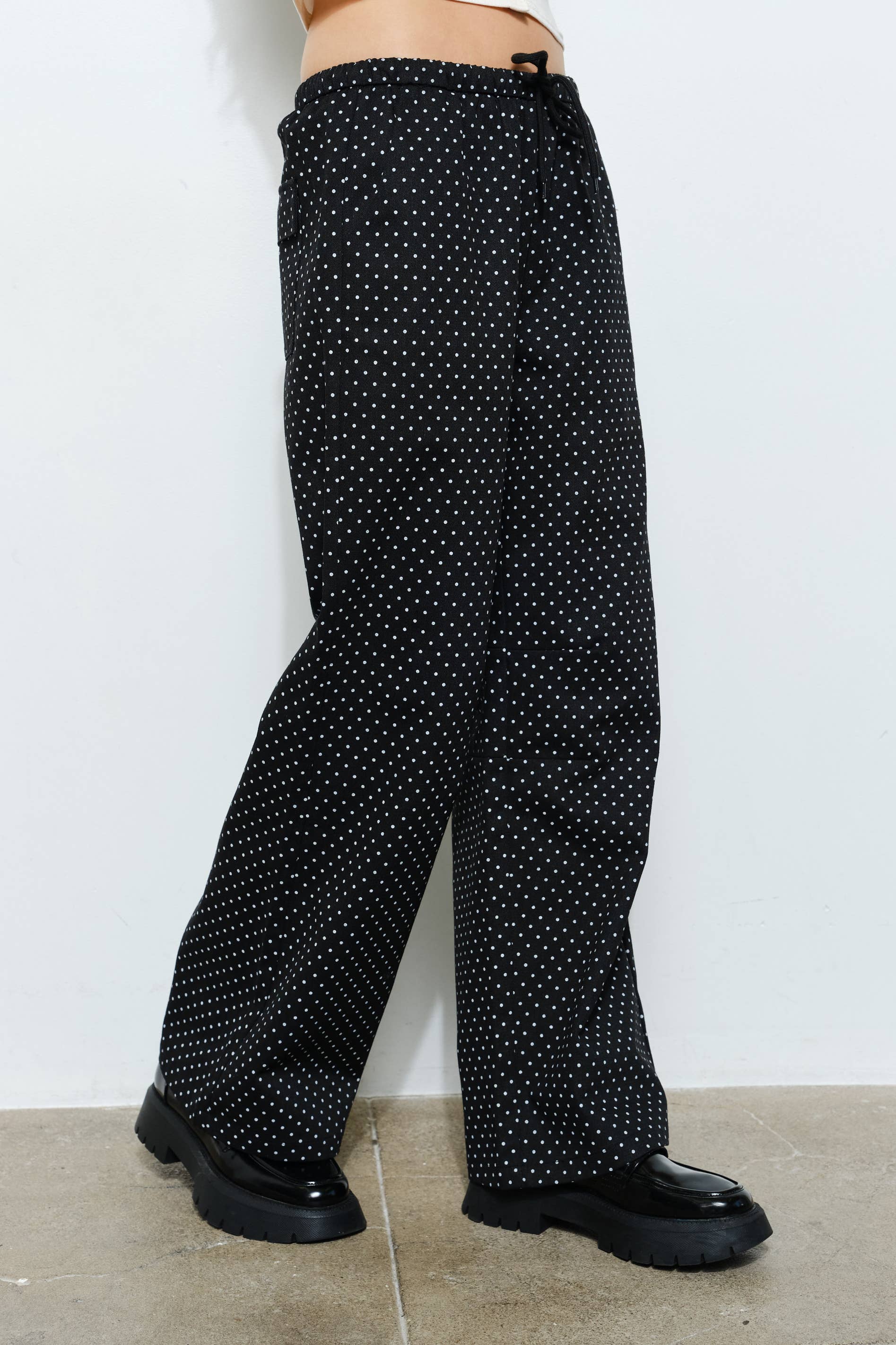 Black ANGELICA PARACHUTE PANTS - Casual, Trendy for wholesale on Faire3