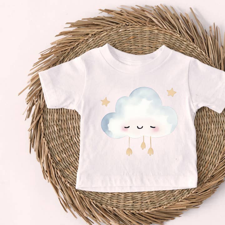 ChubbyBubbyBear - Wholesale T-Shirt - Kids - Sleepy Cloud Watercolor Tee1