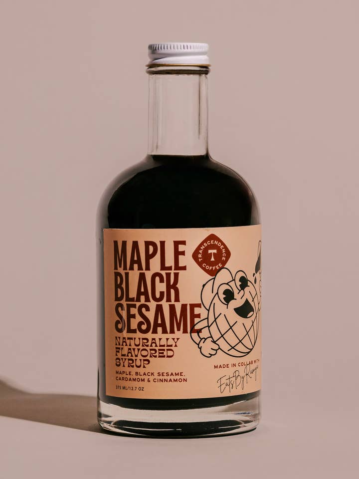 Sirop de sésame noir à l'érable pour la vente par Transcendence Coffee