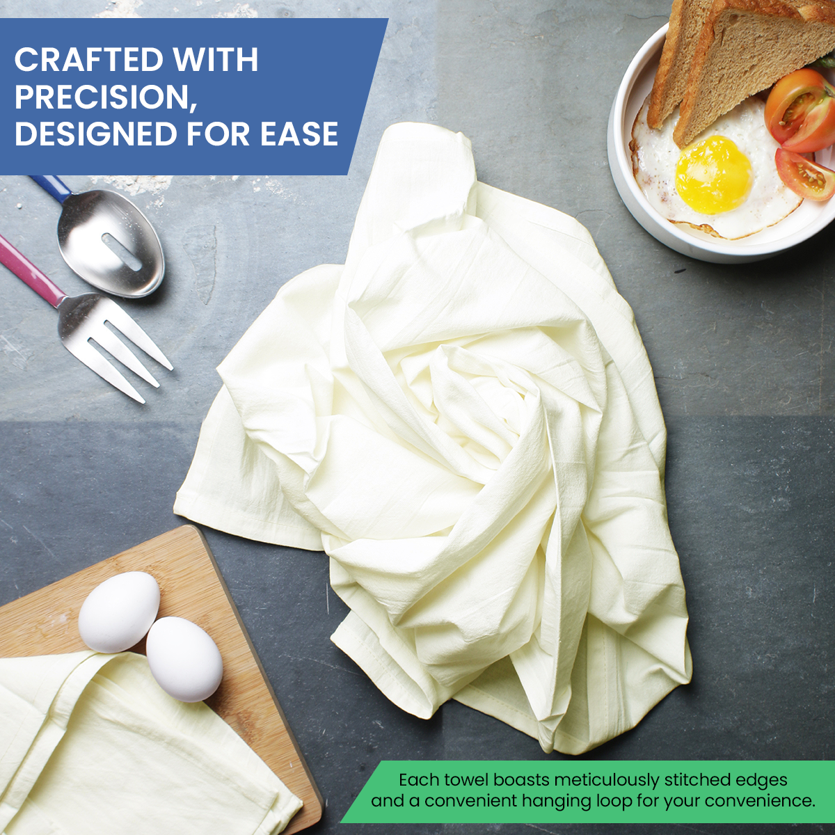 LITO Linen and Towel - Wholesale Tea Towel - Flour Sack Tea Towels 28x28" 100% Cotton Dish Towels Natural3