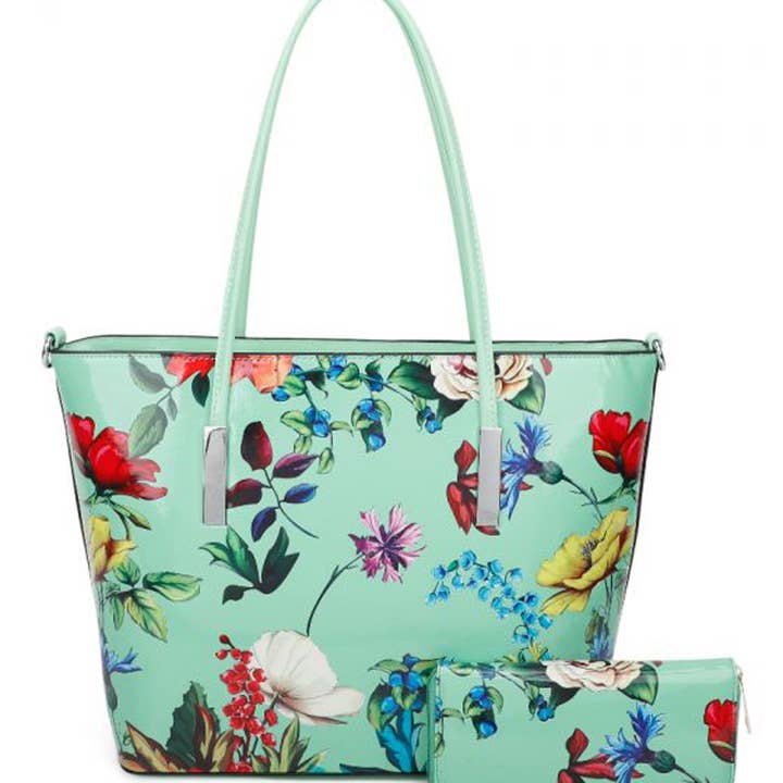 Ellas Trading - Vendita all'ingrosso Borsa tote - Donna - Borsa a Spalla Capiente con Design Floreale Vivace2