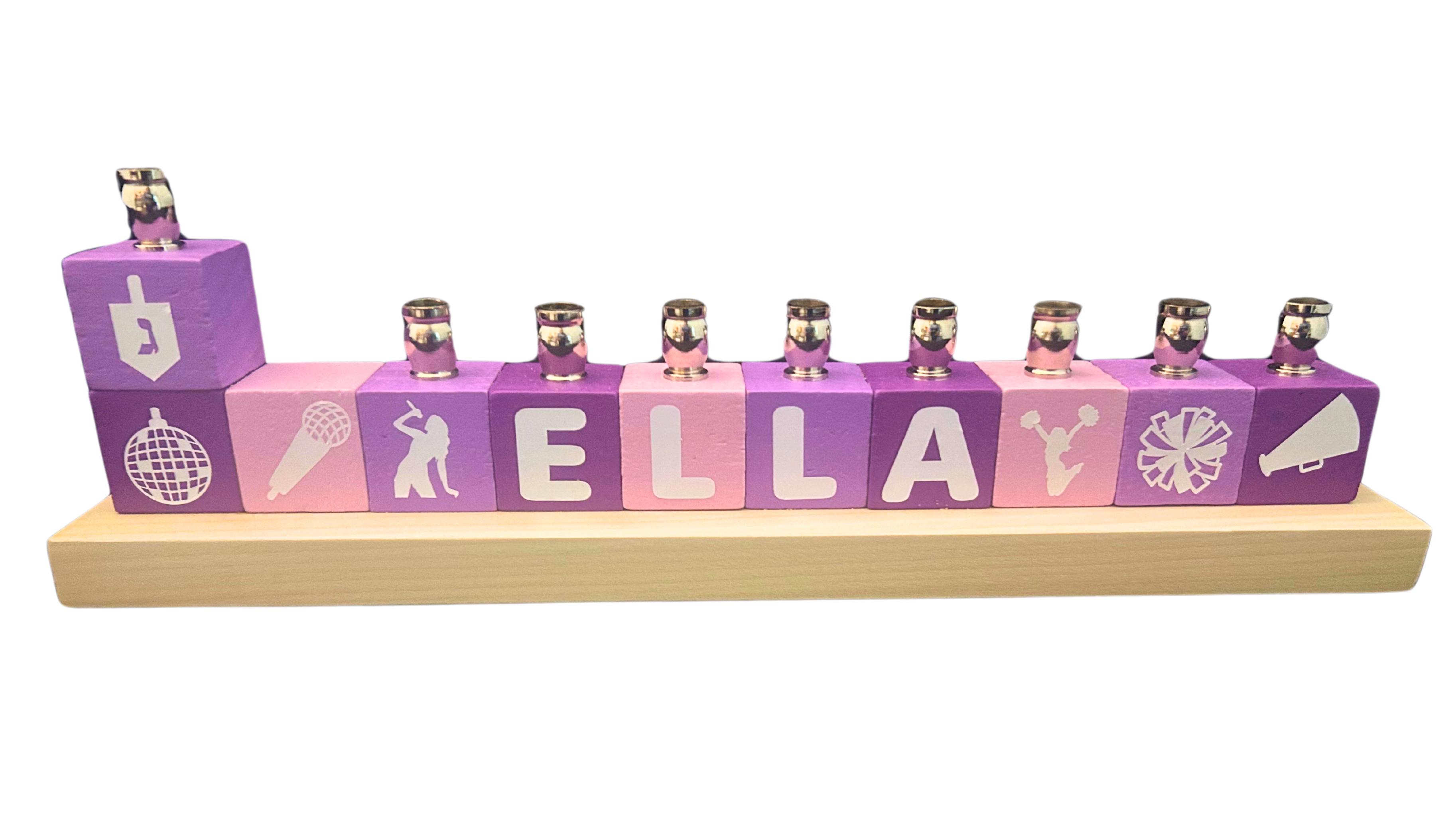 Eclectic Judaica - Wholesale Menorah - Personalized Name Menorahs13