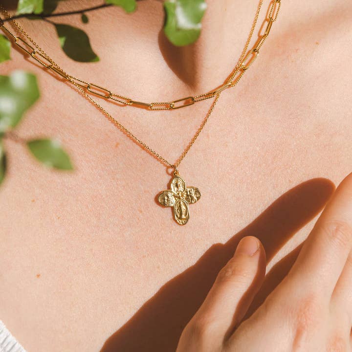 Four-Way Cross Necklace and other Purchase Wholesale st joseph medal. Free Returns & Net 60 Terms on Faire trending on Faire.
