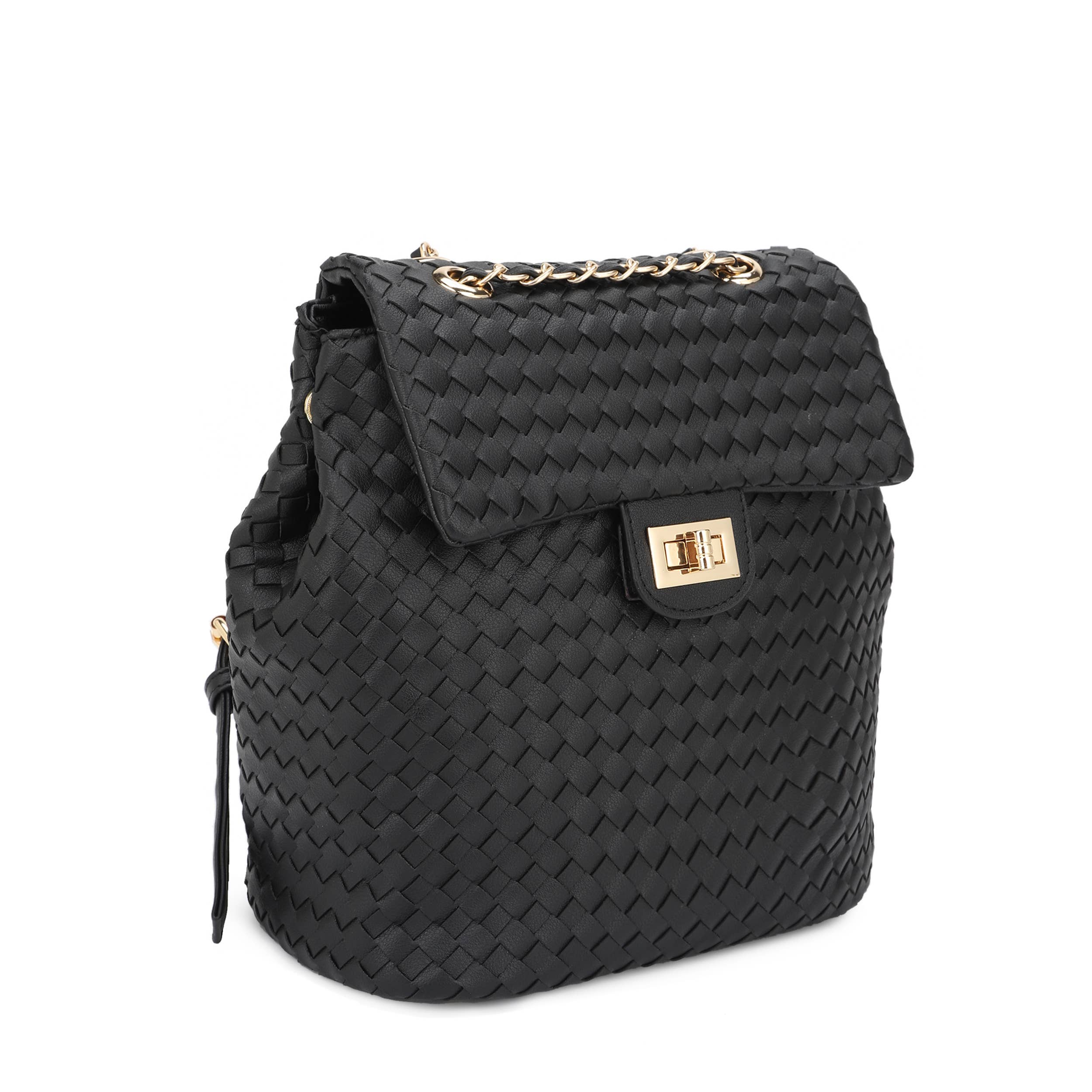 KAYLA+AVA - Wholesale Backpack - Women's - GABRIELLA Woven Backpack with Chain Strap1