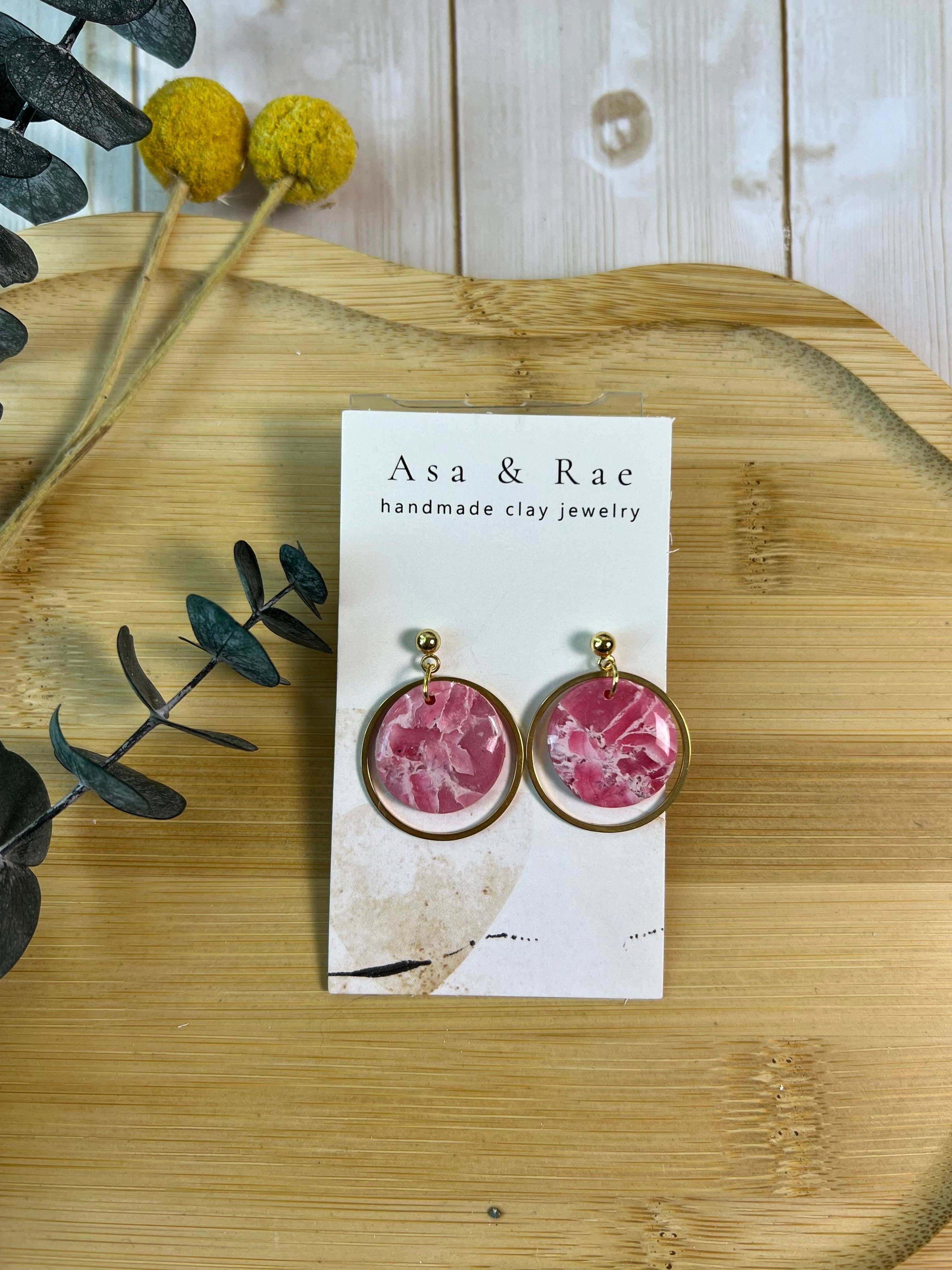 Asa&Rae - Wholesale Dangle Earrings - Gold Ring Circle Dangle7
