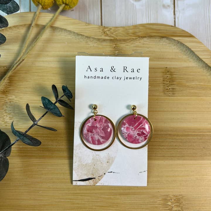 Asa&Rae - Wholesale Dangle Earrings - Gold Ring Circle Dangle7