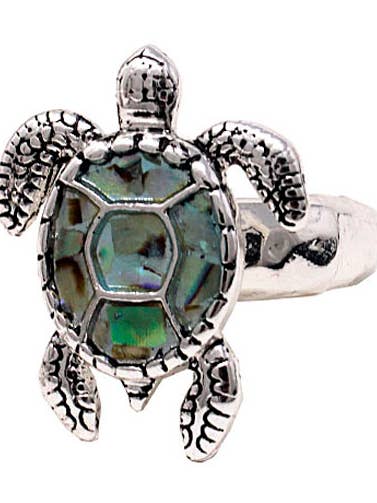 ( J626 ) ABALONE-SCHILDKRÖTEN-STRETCHRING für den Großhandel von Jewelry Max