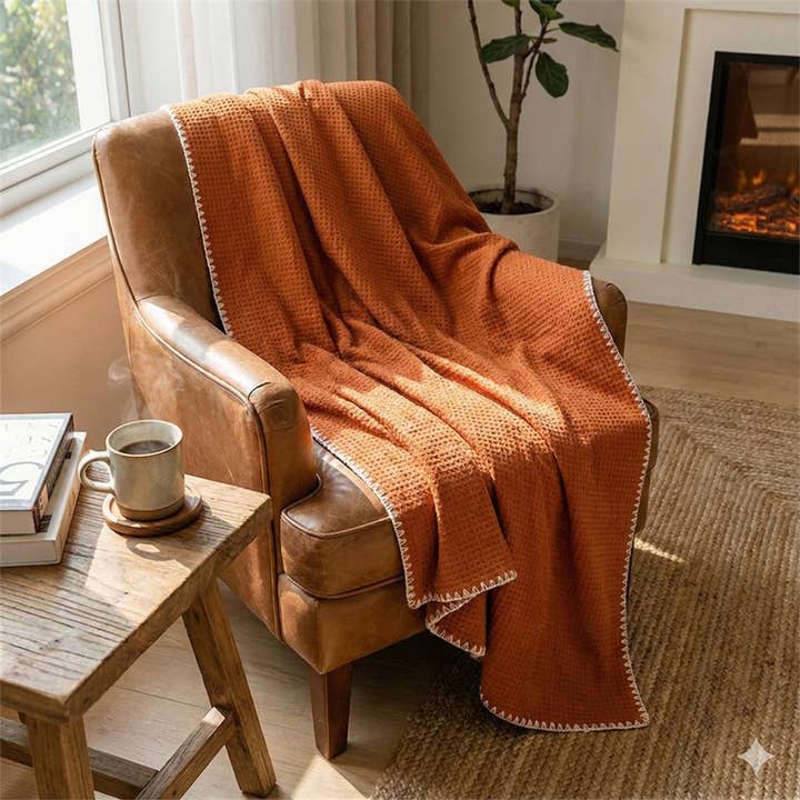 FLUFFERY - Wholesale Throw Blanket - Embossed Waffled Throw 60" x 80" (150 x 200 cm)6