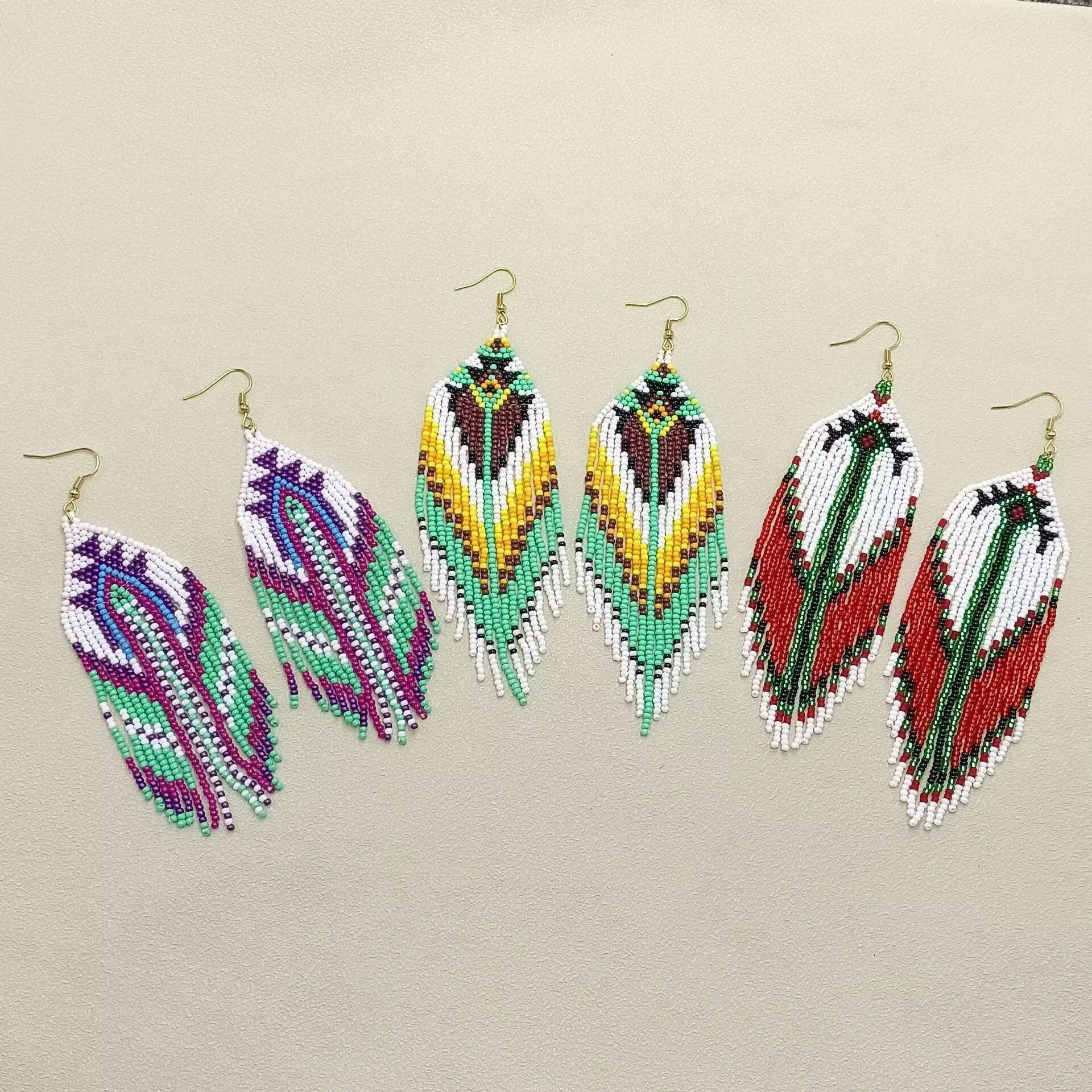 Bead Collection Wholesale Fringe Earrings Seed Bead Fringe