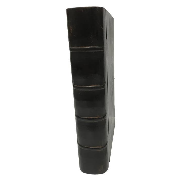Madison Bay Co. - Historical Home Decor Reproductions - Wholesale Decorative Box - 10" Black Wood Hollow Book Safe Storage Box