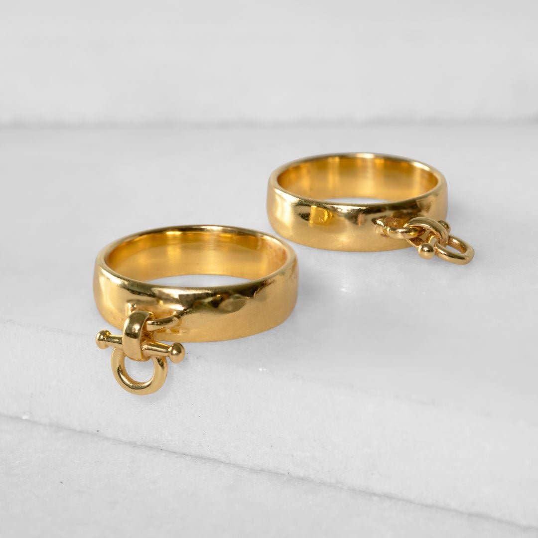 URBAN-EQUESTRIAN - Vente Anneau/bague à empiler - Bague Équestre Ariston Mors de Cheval en Or0