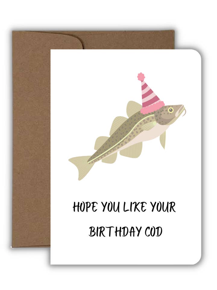 Gratulationskort - Födelsedag - Födelsedag Torsk för wholesale av Fyg & Company, LLC