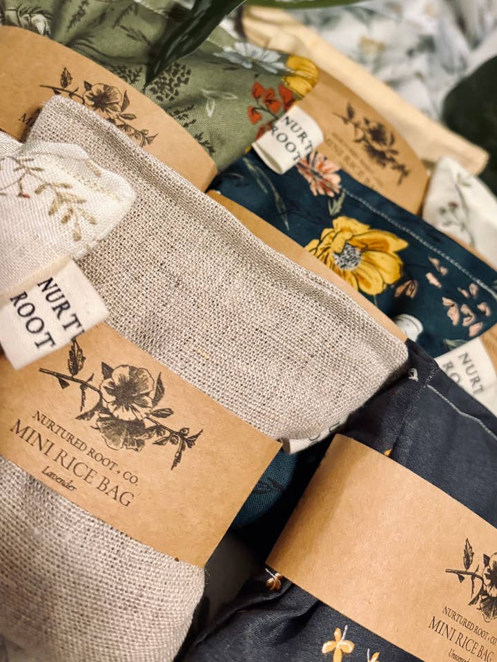 Mini Hot and Cold Rice Bag for wholesale by Nurtured Root + Co.