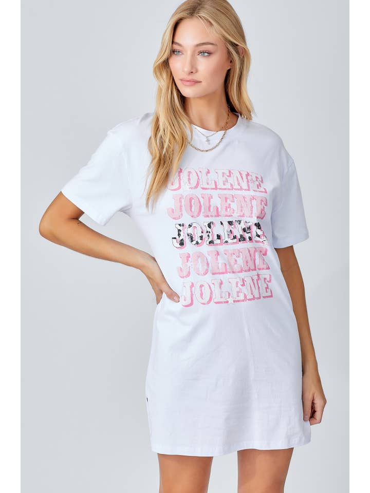 Baevely by Wellmade USA - Vendita all'ingrosso Vestito - Donna - ABITO T-SHIRT CON STAMPA GRAFICA JOLENE1