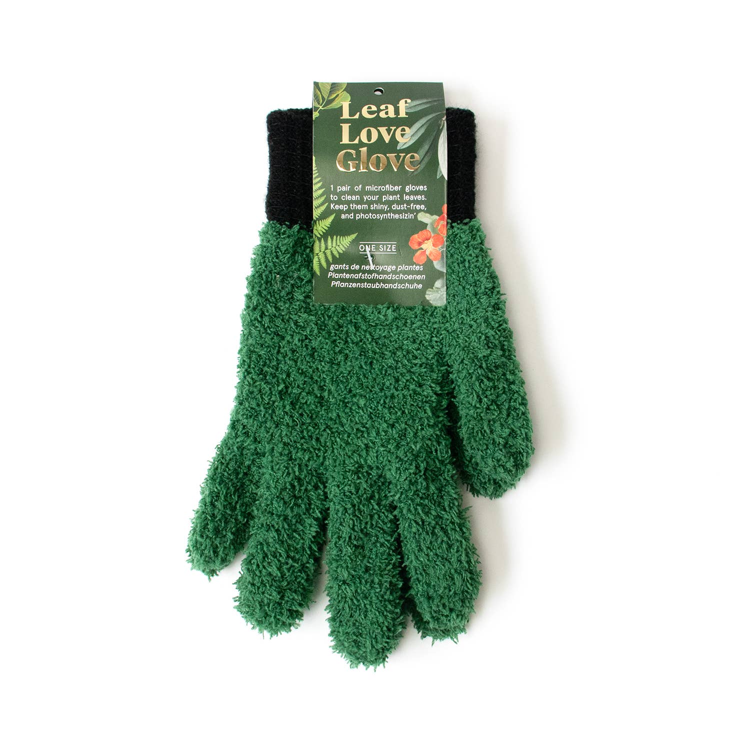 Botanopia - gifts , decor and cards for plant lovers - Wholesale Garden Gloves - Leaf Love Gloves - Microfiber dusting gloves for plants7