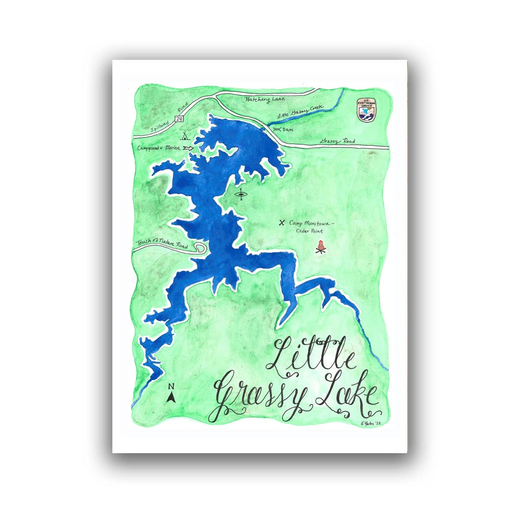 Emily Drew Yates Art & Illustration - Wholesale Postcard - Postcards - Watercolor Calligraphy Maps - 31 Maps25