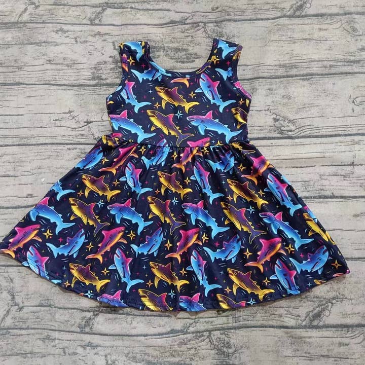 Shark Attack Dress for wholesale by Lucky 7 Kids Clothing Co