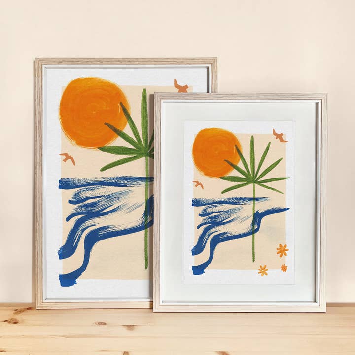 Hand and Palm – Großhandel Kunstdruck – Strandtag Kunstdruck