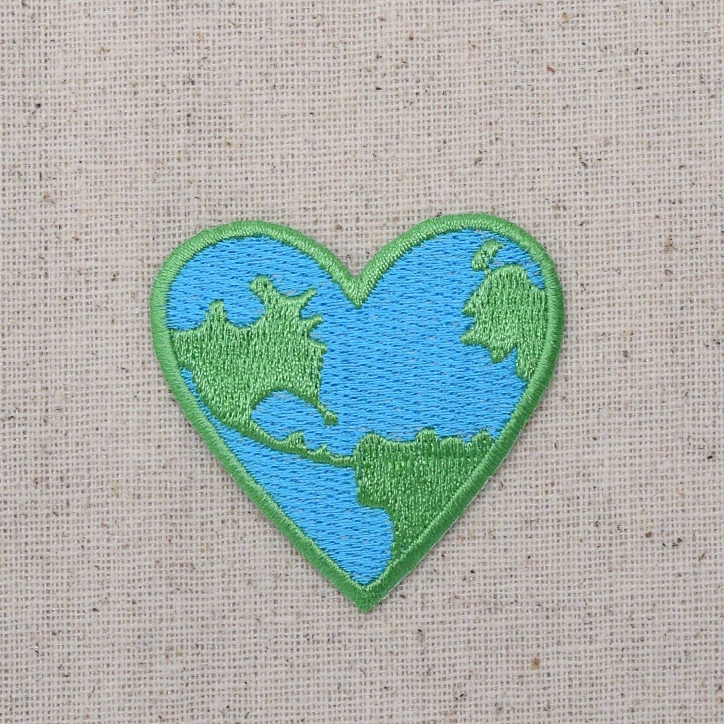 Wholesale Applique - Wholesale Patch - Planet Earth - Heart - Iron on Applique - Embroidered Patch - 694760-A