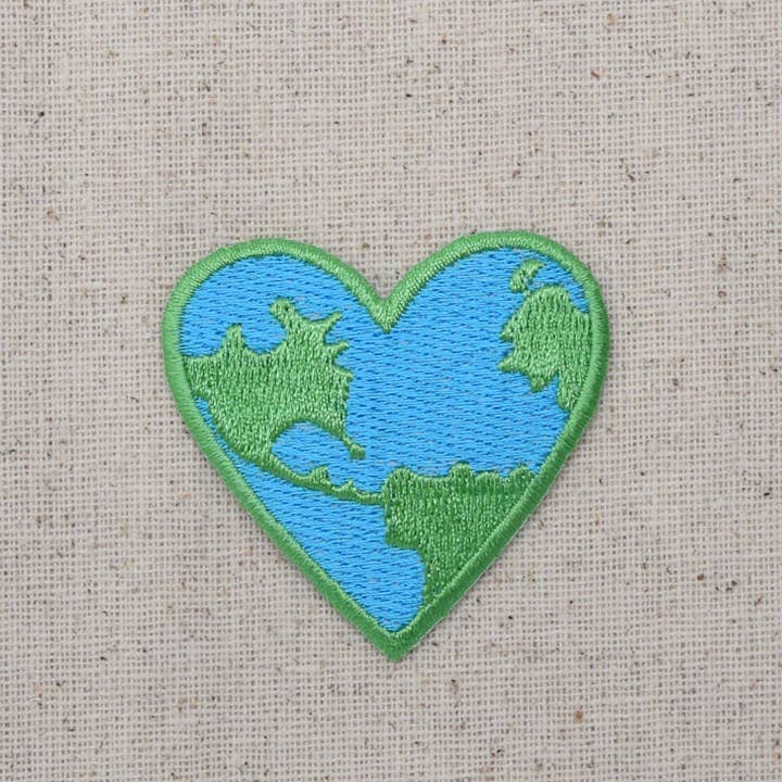 Wholesale Applique - Venta al por mayor Parches - Planeta Tierra - Corazón - Apliqué Termoadhesivo - Parche Bordado - 694760-A