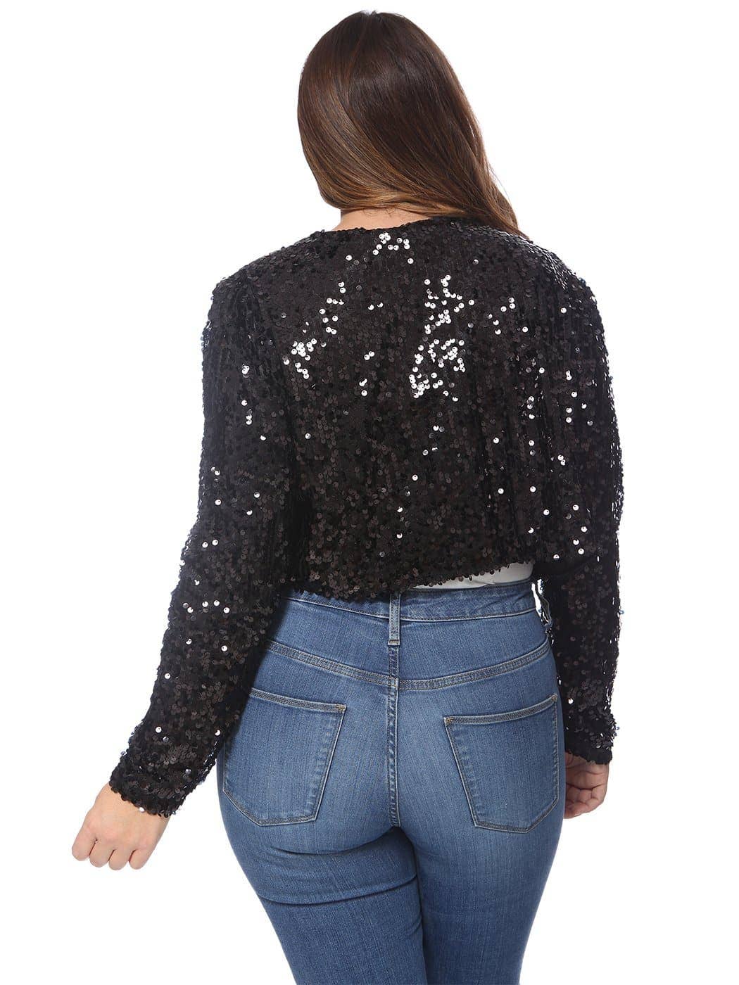 Anna Kaci Wholesale - Wholesale Jacket - Women's - Plus Size Sequin Bolero23