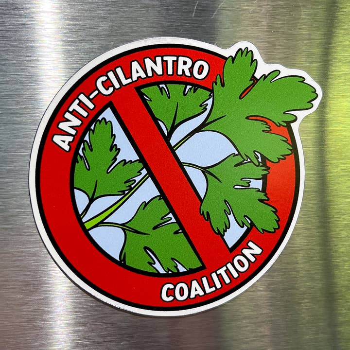 Anti-Cilantro-koalitionen Utskuren Kylskåpsmagnet för wholesale av Geekly Whimsical
