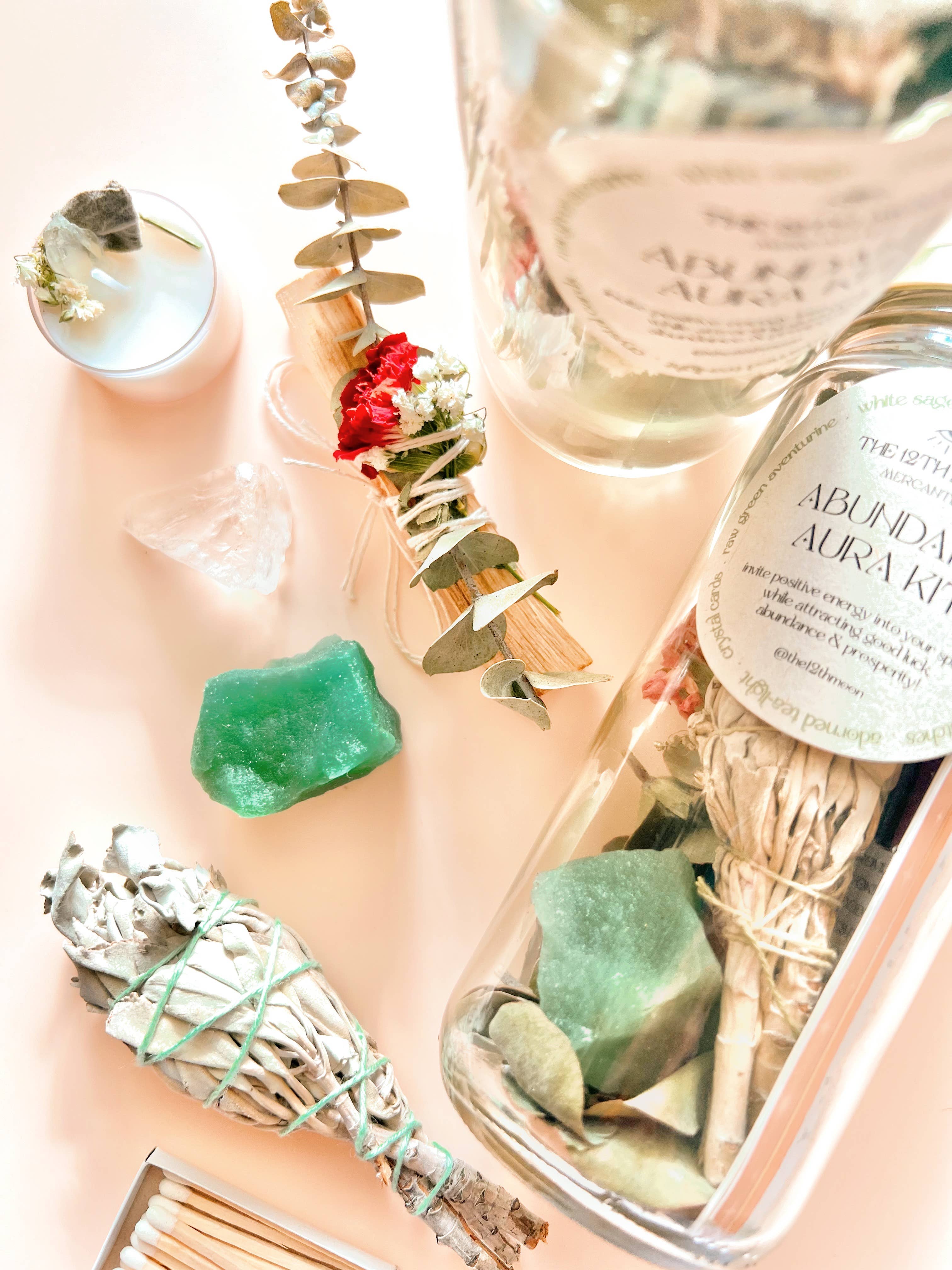 The 12th Moon - Wholesale Meditation Supplies - ABUNDANT AURA Ritual Kit - Smoke Cleansing8