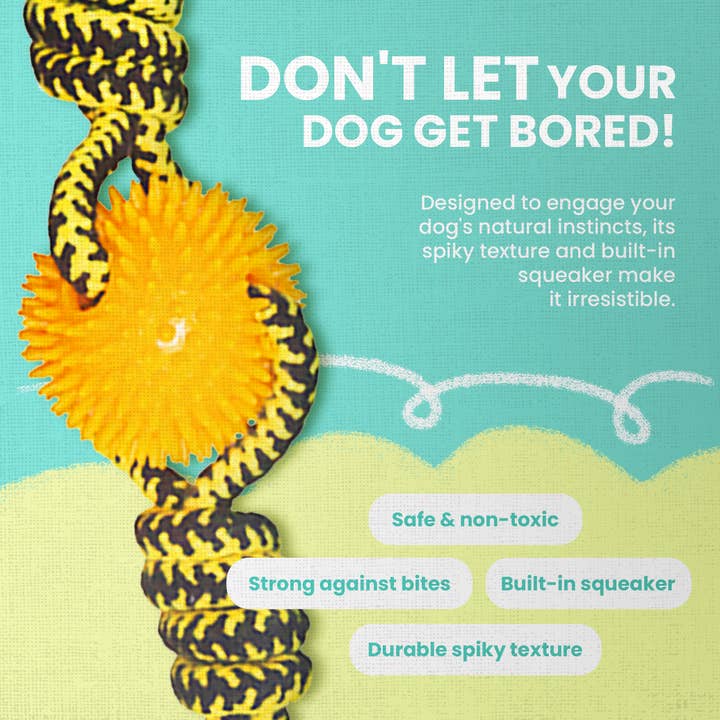 SnugArooz - Wholesale Pet rope toy – Dog - Spikey Baby7