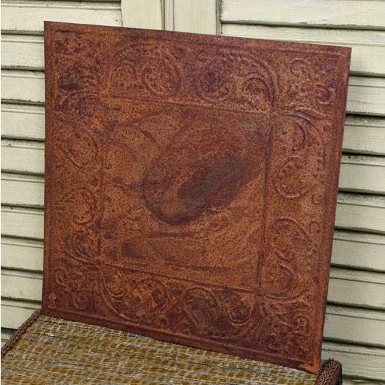 Factory Direct Craft - Vente Matériels de bricolage - Carreau de plafond en étain rouillé de style vintage de 8 pouces