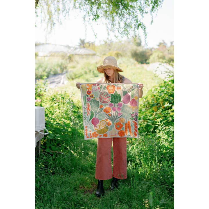 Lili Arnold - Wholesale Tea Towel - Organic Cotton Tea Towel - Veggie Garden8