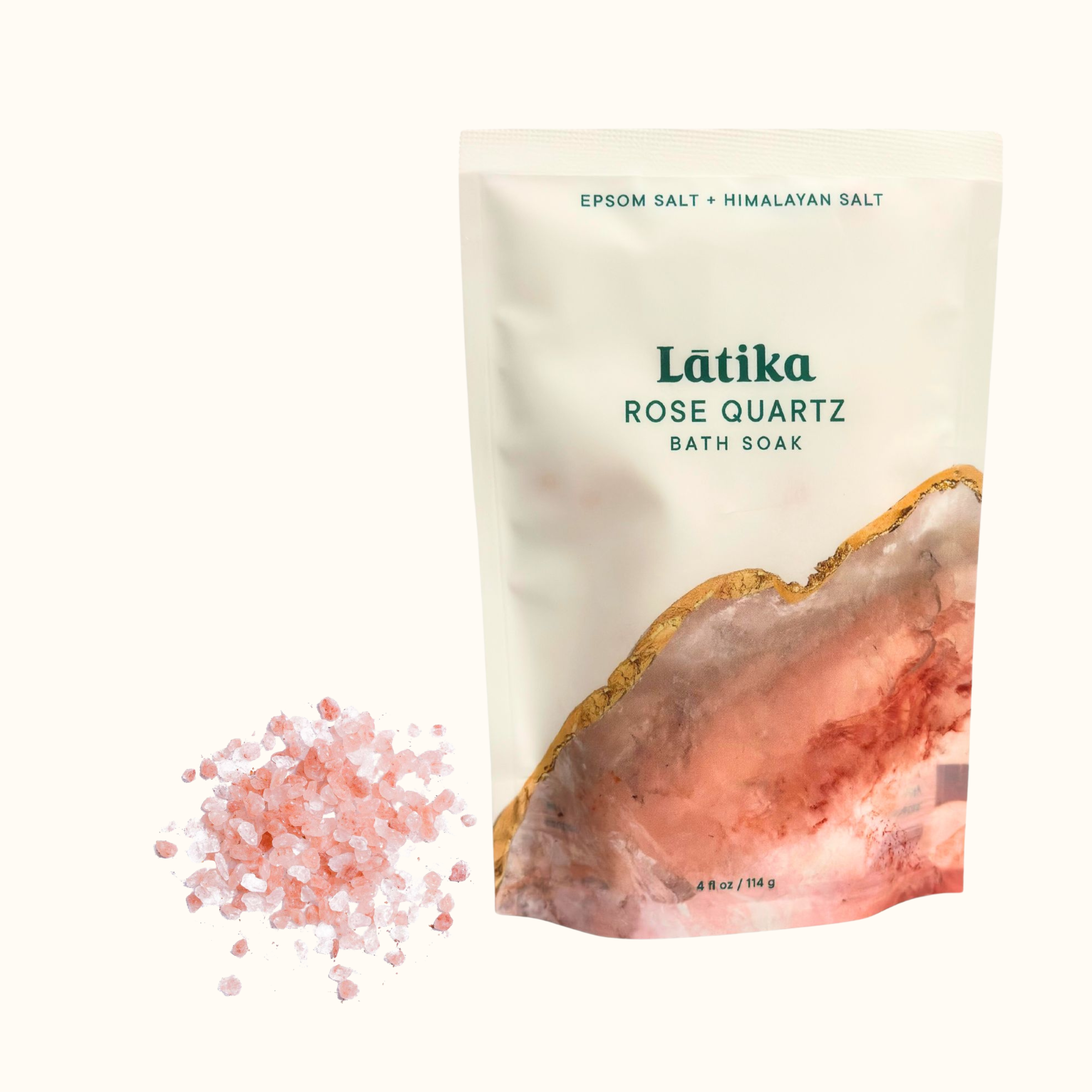 Latika Beauty - Wholesale Bath salts - Geode Crystal Inspired Bath Salt - Rose Quartz 🔮0
