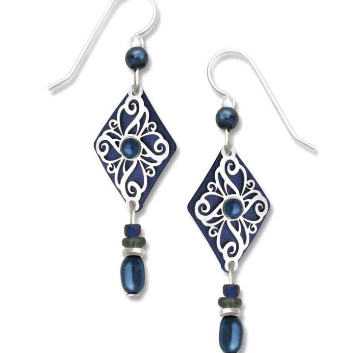 Navy Diamond/IR Filigree for wholesale by Left Hand Studios