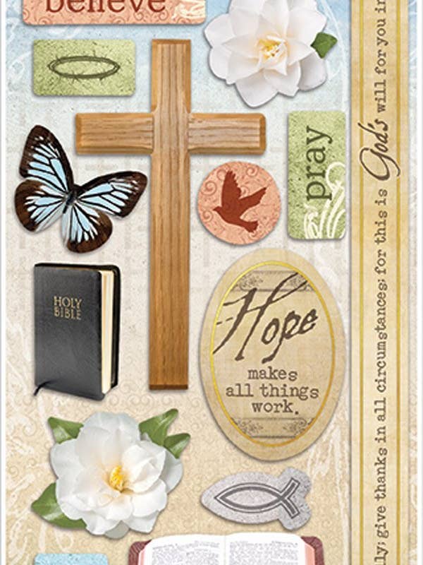 Live by Faith Cardstock Sticker for wholesale by Paper House Productions