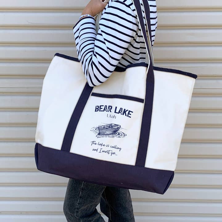 Sockprints - Wholesale Tote Bag - Women's - Personalized Location Travel Shopping Totes in 2 Bag Sizes