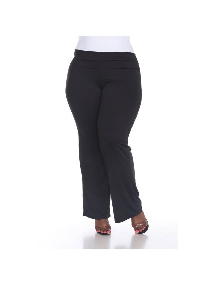 WHITE MARK - Vendita all'ingrosso Pantalone - Donna - Pantaloni Palazzo Solid a Taglie Forti da Donna