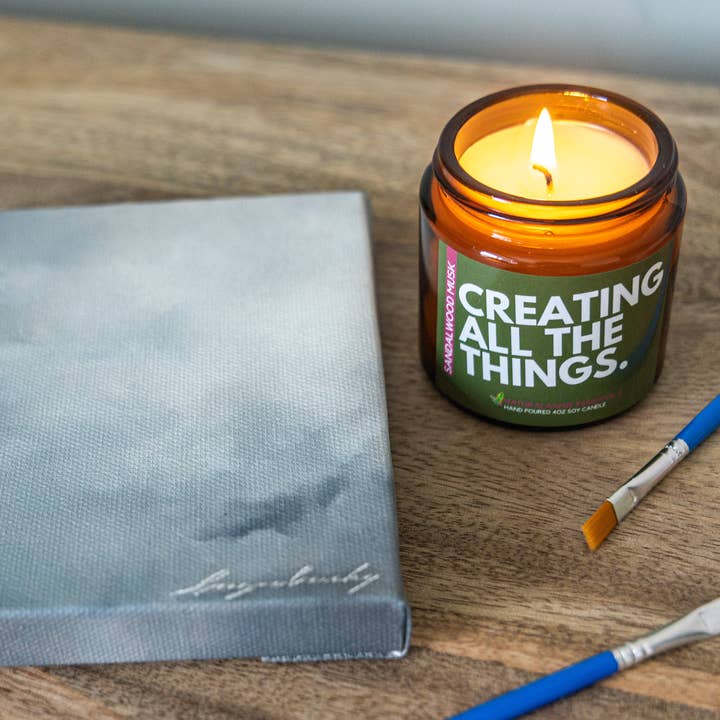 NaturalAnnie Essentials - Wholesale Jar/Filled Candle - Creating All The Things Natural Soy Candle - 4oz3