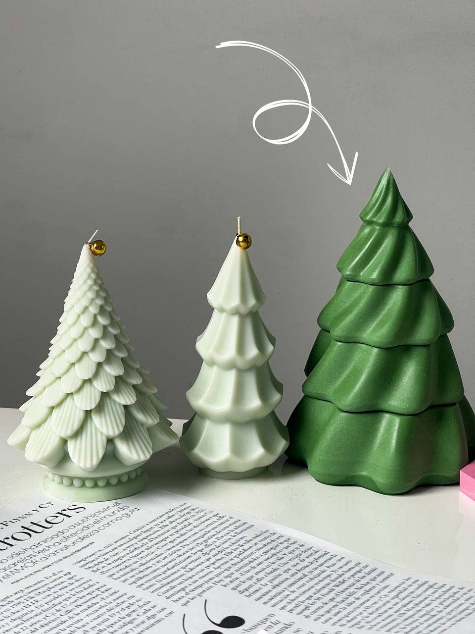 Ronaja Home - Wholesale Pillar Candle - Transforming 3-in-1 Christmas Tree Candle (Type #1)3