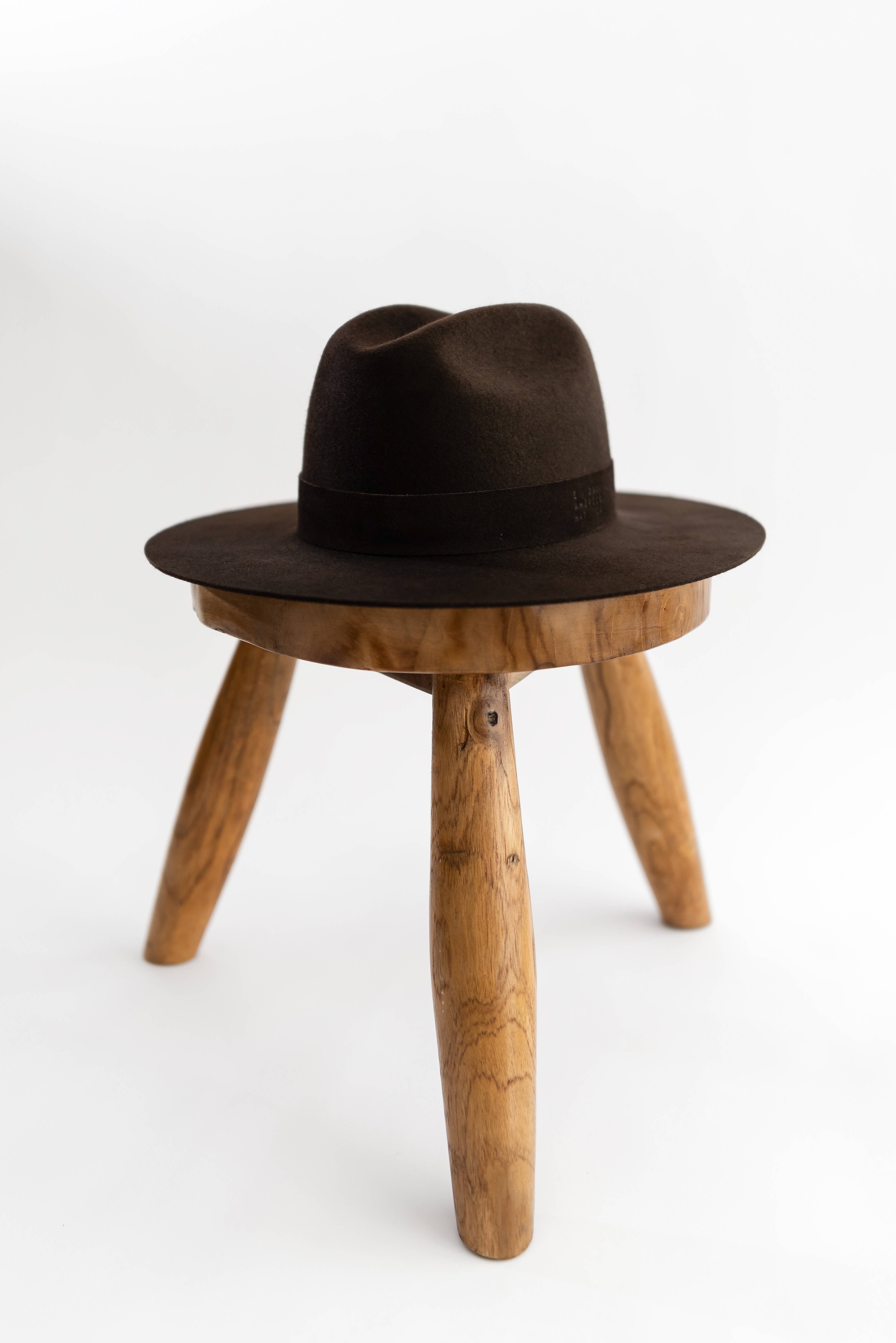 Americo Hat Company - Vente Chapeau en feutre – unisexe - Fedora à bord plat en laine « Domenico »6